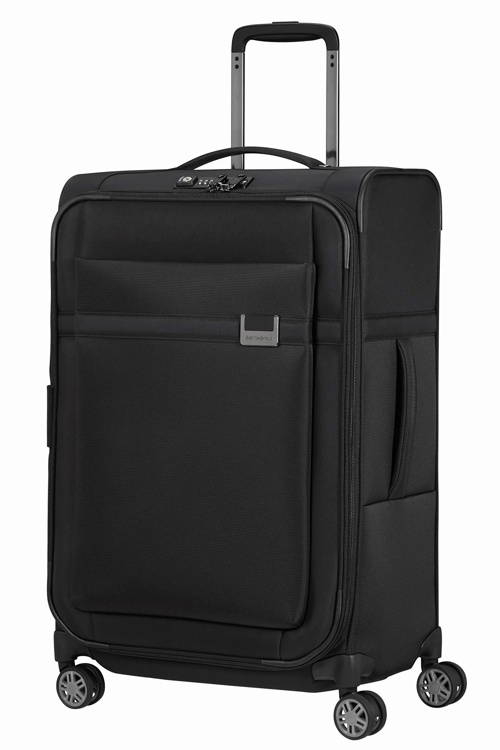 Samsonite Airea - Spinner M Expandable, walizka, 67 cm, 73,5/81,5 L, czarny (czarny)