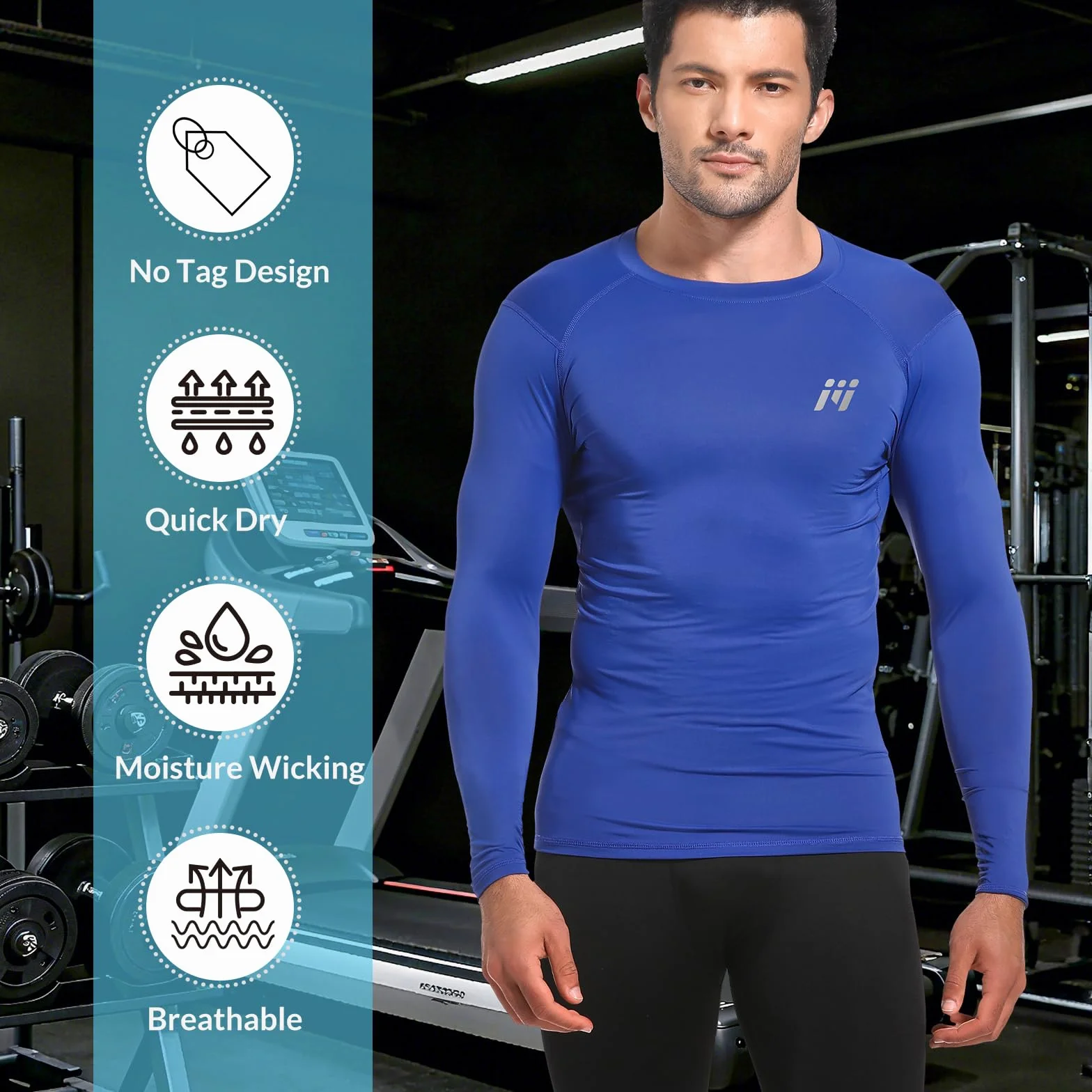 MEETWEE Rashguard męska koszulka kąpielowa UV UPF 50+ długi rękaw szybkoschnąca kompresyjna do surfingu