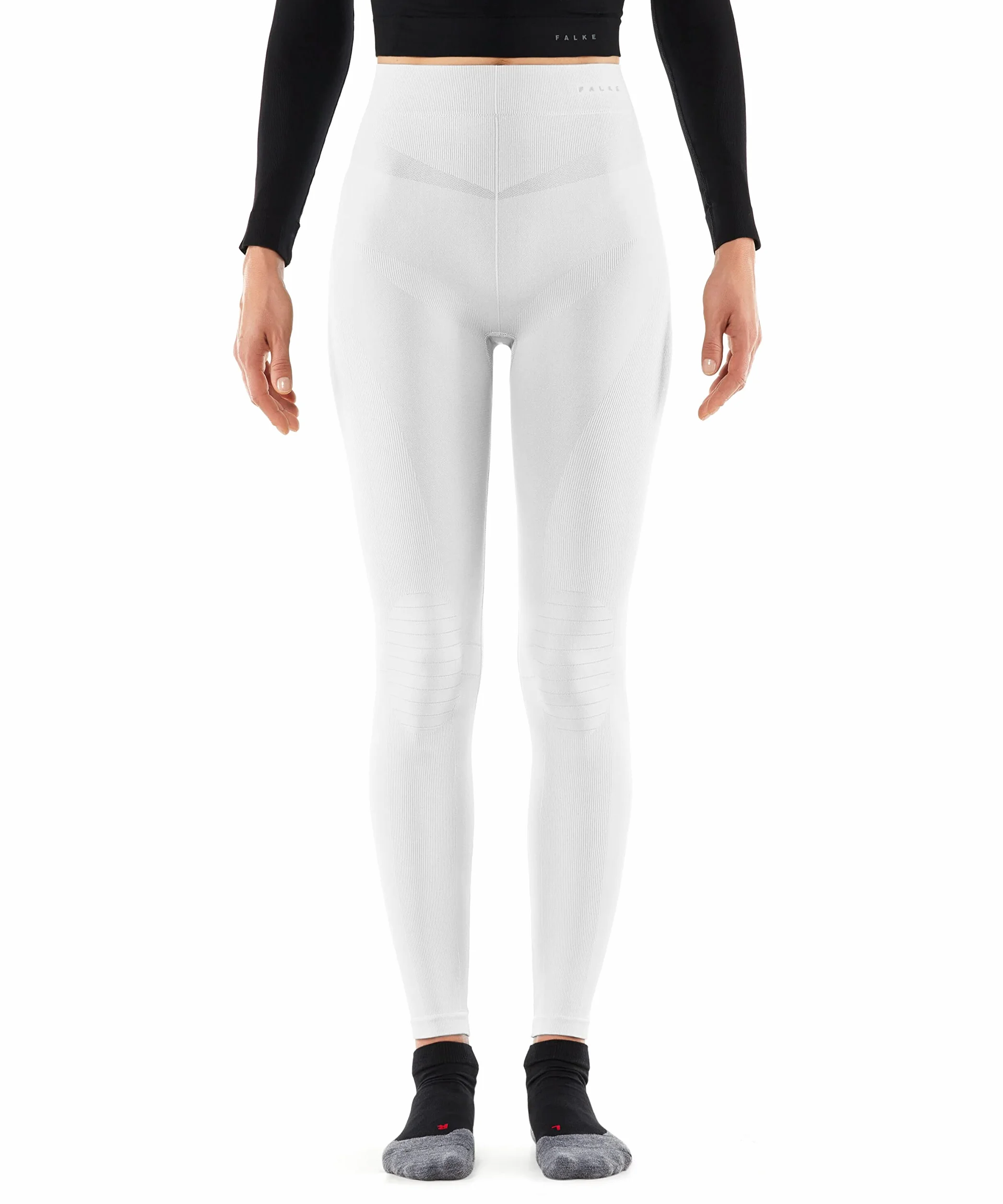 FALKE Kobiety Warstwa podstawowa (dół) Maximum Warm Long W Ti Termoaktywny, Oddychający i Szybkoschnący szybkoschnące ciepłe 1 Sztuka, Biały White 2860, L