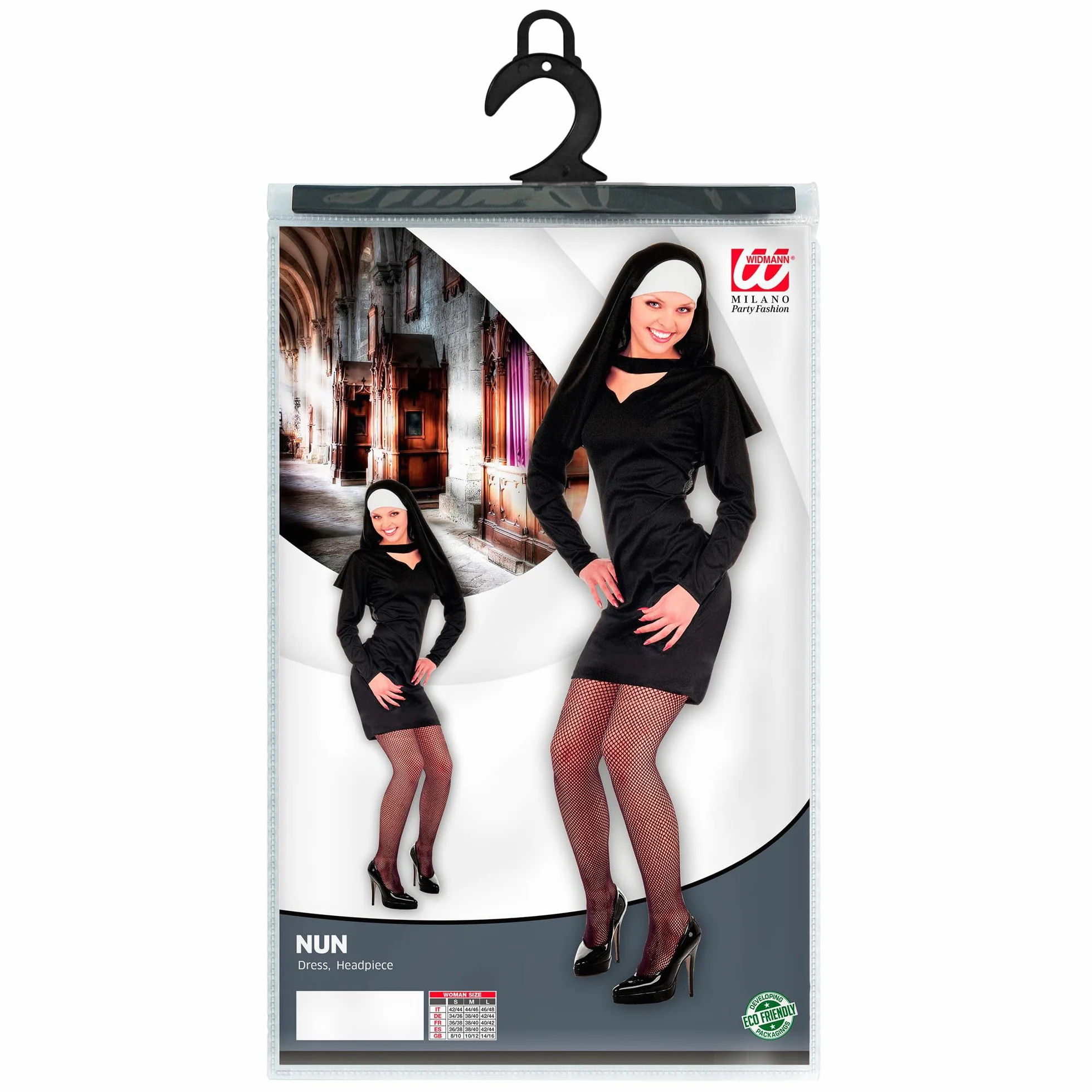W WIDMANN MILANO Party Fashion - Kostium seksownej zakonnicy, kleryka, siostry zakonnej, kostiumy karnawałowe