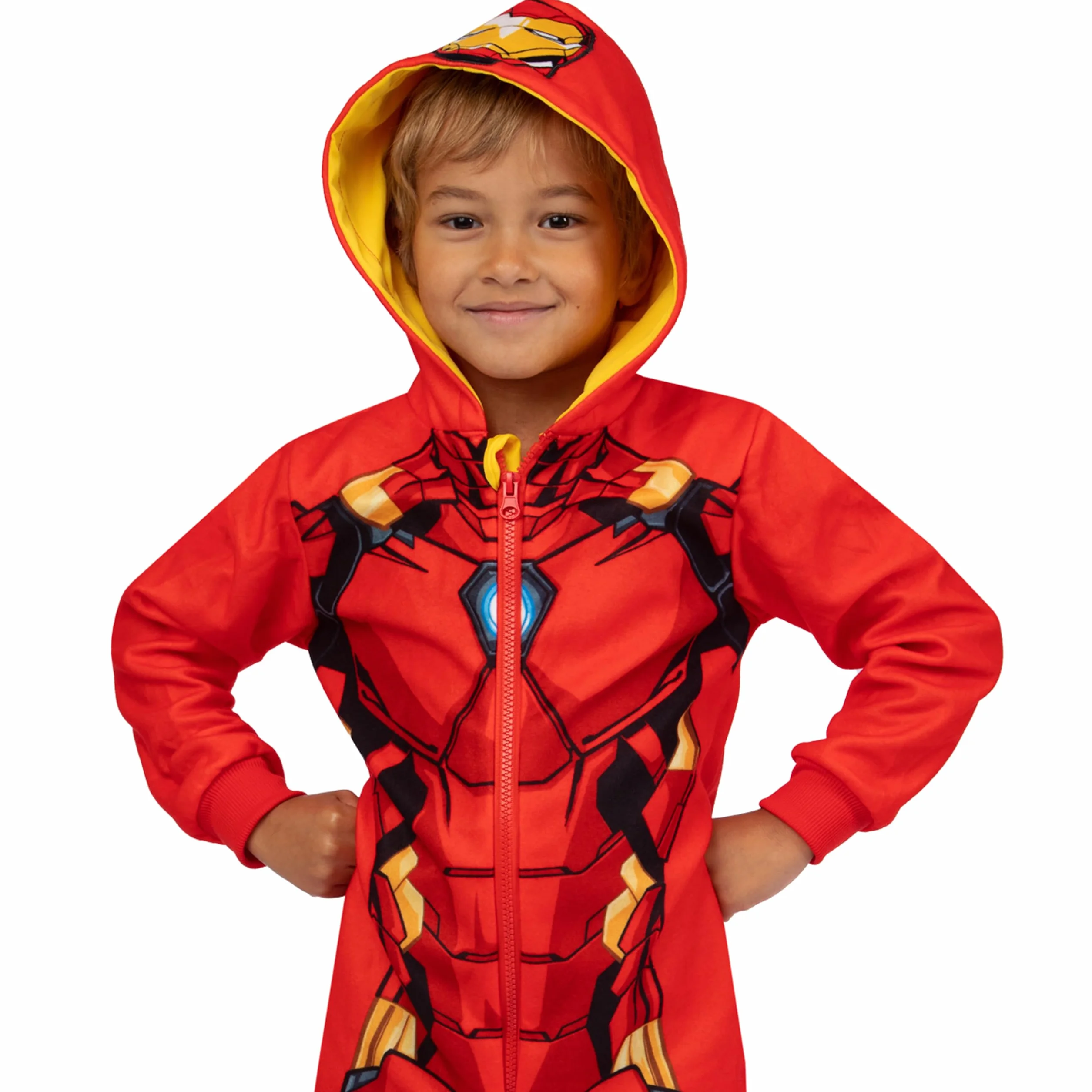 Marvel Onesie | Piżama Iron Man | Onesie Dla Chłopców | Onesie Dla Dzieci | Polarowa Onesie Dla Chłopców