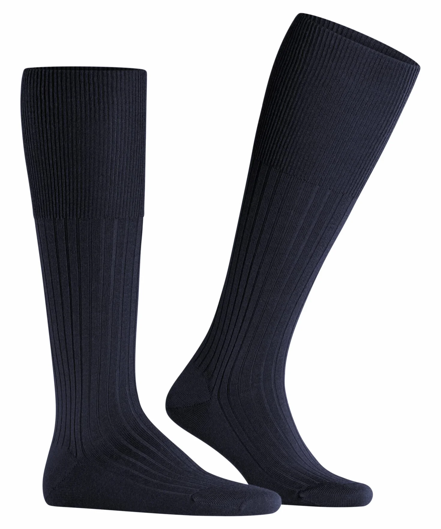 FALKE Podkolanówki Bristol Pure M Kh Wełna Długie Niebieski Dark Navy 43-44