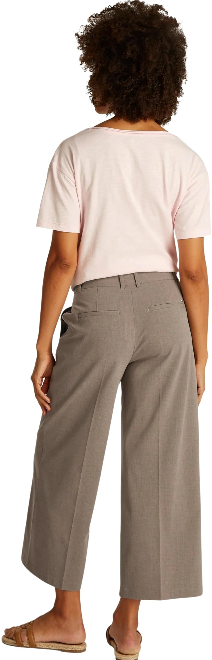 TOMMY HILFIGER Lw Bi-stretch Wide Leg Crop Pant Ww0ww45463 - LW BI-STRETCH Spodnie z szerokimi nogawkami WW0WW45463 Kobiety