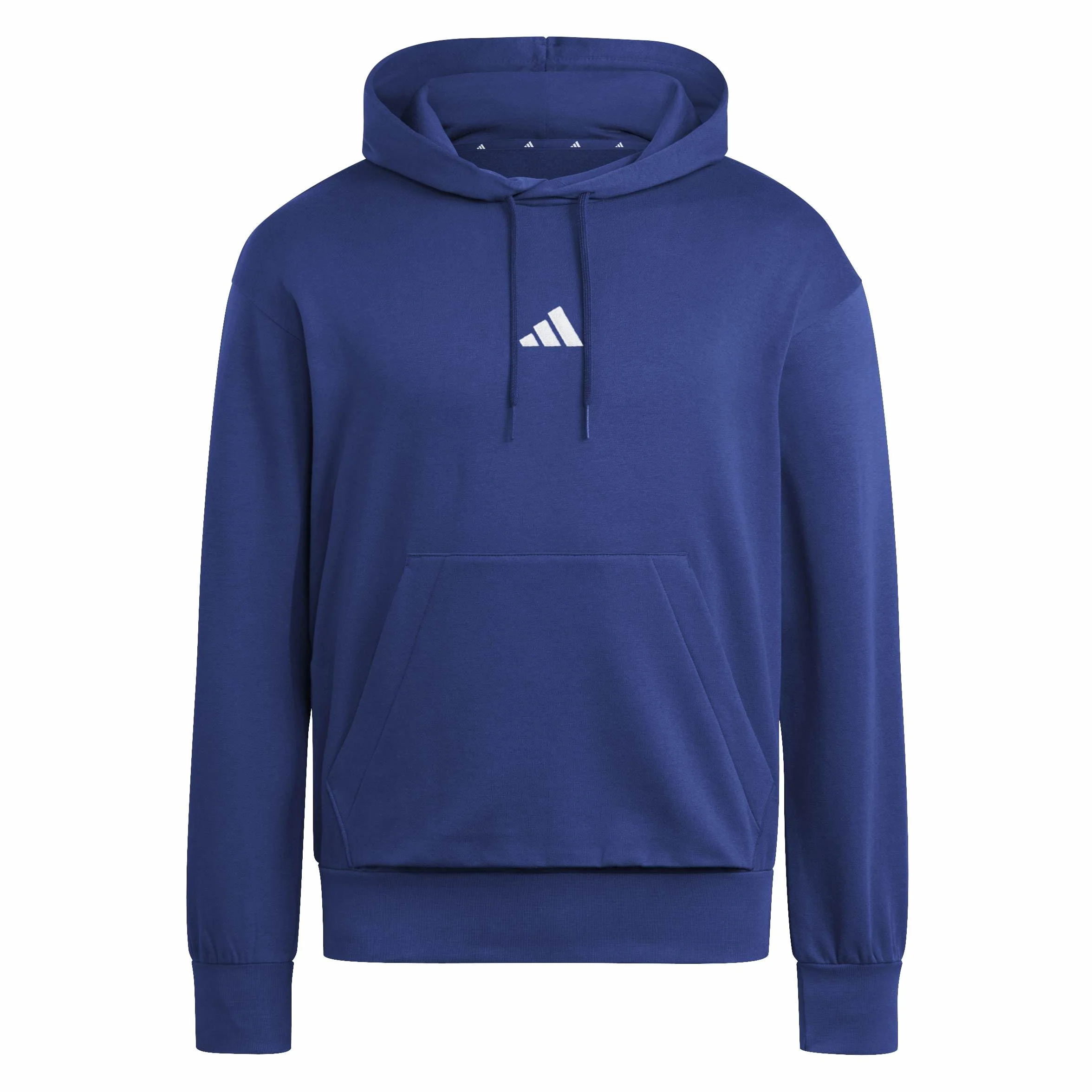 adidas Mężczyźni ESSENTIALS FEELCOZY FLEECE HOODIE, dark blue/white, L
