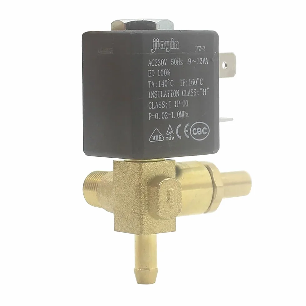 Jiayin JYZ-3 G1/8" AC 230 V 3-drożny 10 bar elektromagnetyczny mikromagnes woda para żelazny zawór