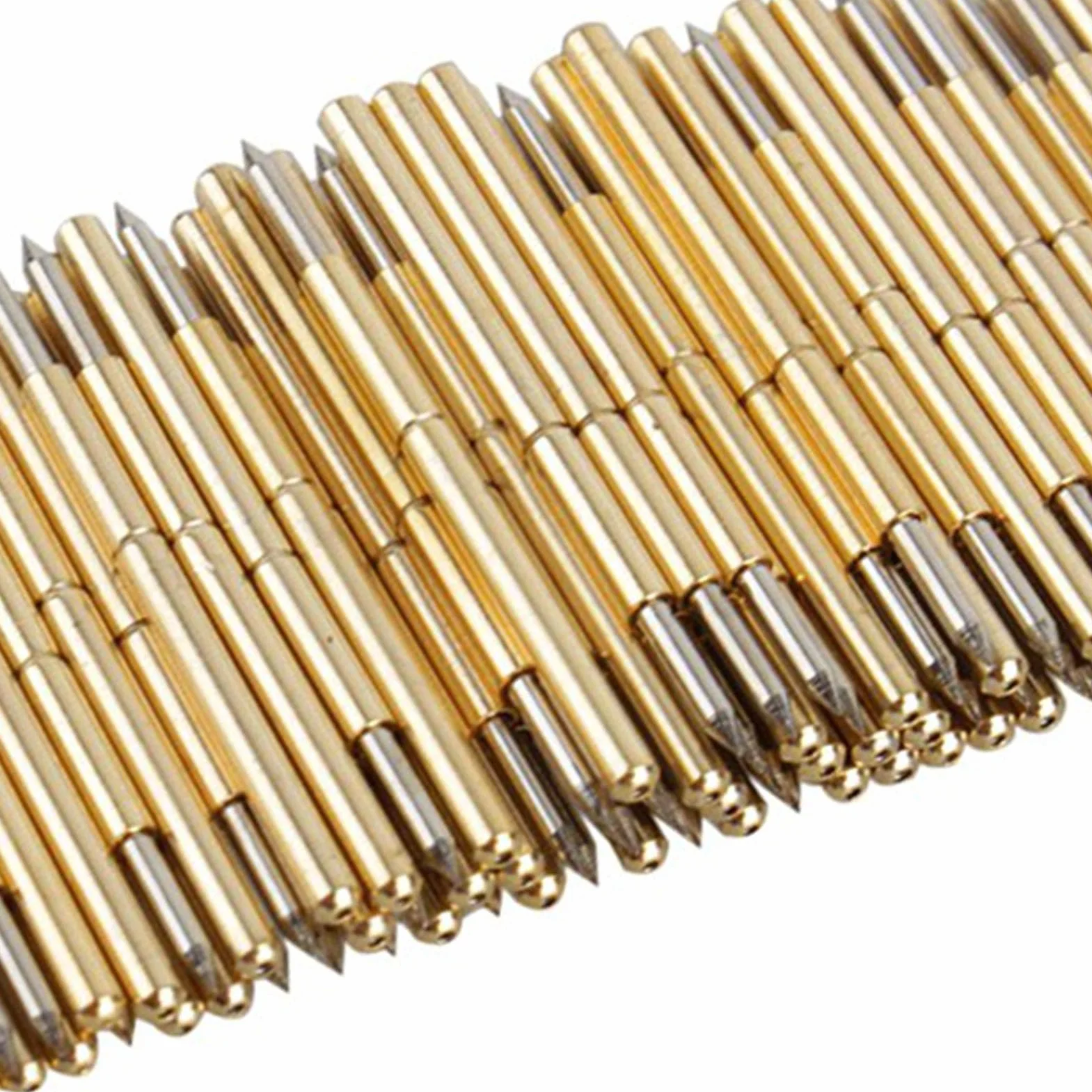 100pcs Spring,Spring Loaded Spring Probe,Spring Test Probe Pin Test Pogo P75 Pogo Test Probe Pogo Pin Test Tools Needle Straight Up Pointed Type PCB Testing Pin Spring