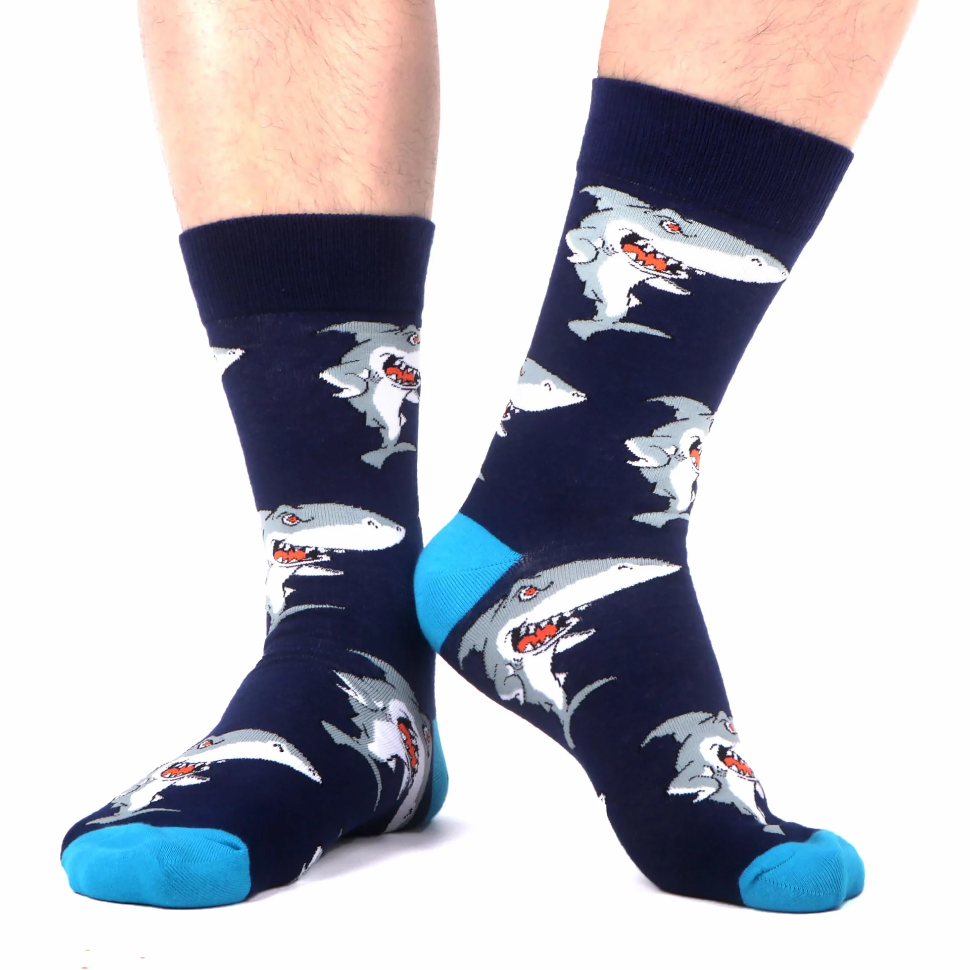 WeciBor Męska sukienka fajna kolorowa fantazyjna nowość zabawna codzienna czesana bawełna Crew Socks Pack