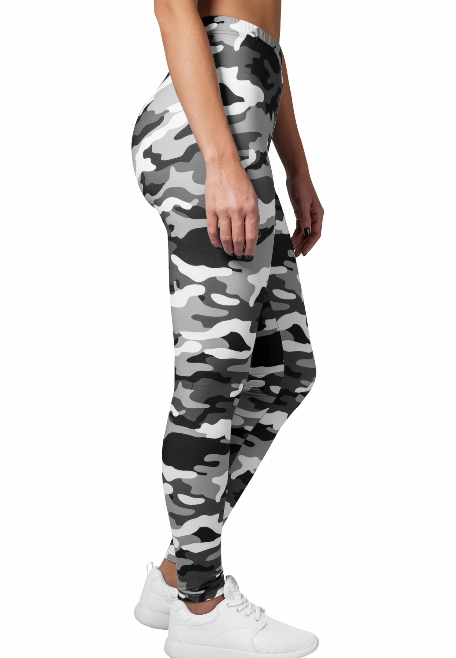 Urban Classics Camouflage Leggings Spodnie Sportowe Rozciągliwe Nadruk Wojskowy Regularny Krój Skinny Fit Kobiety