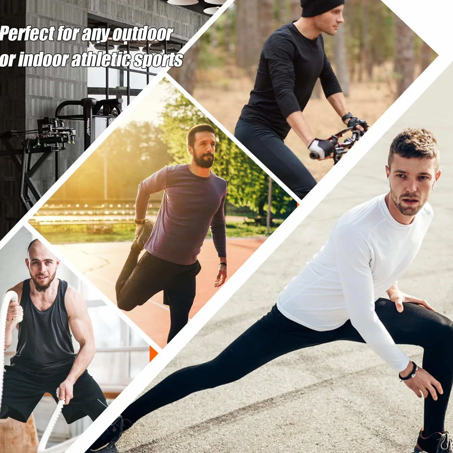NuCamper Spodnie Kompresyjne Męskie Legginsy, Oddychające Funkcyjne, Szybkoschnące Fitness, Dopasowane w Pasie, Spodnie Sportowe, Spodnie Do Biegania, Spodnie Fitness, Spodnie Treningowe