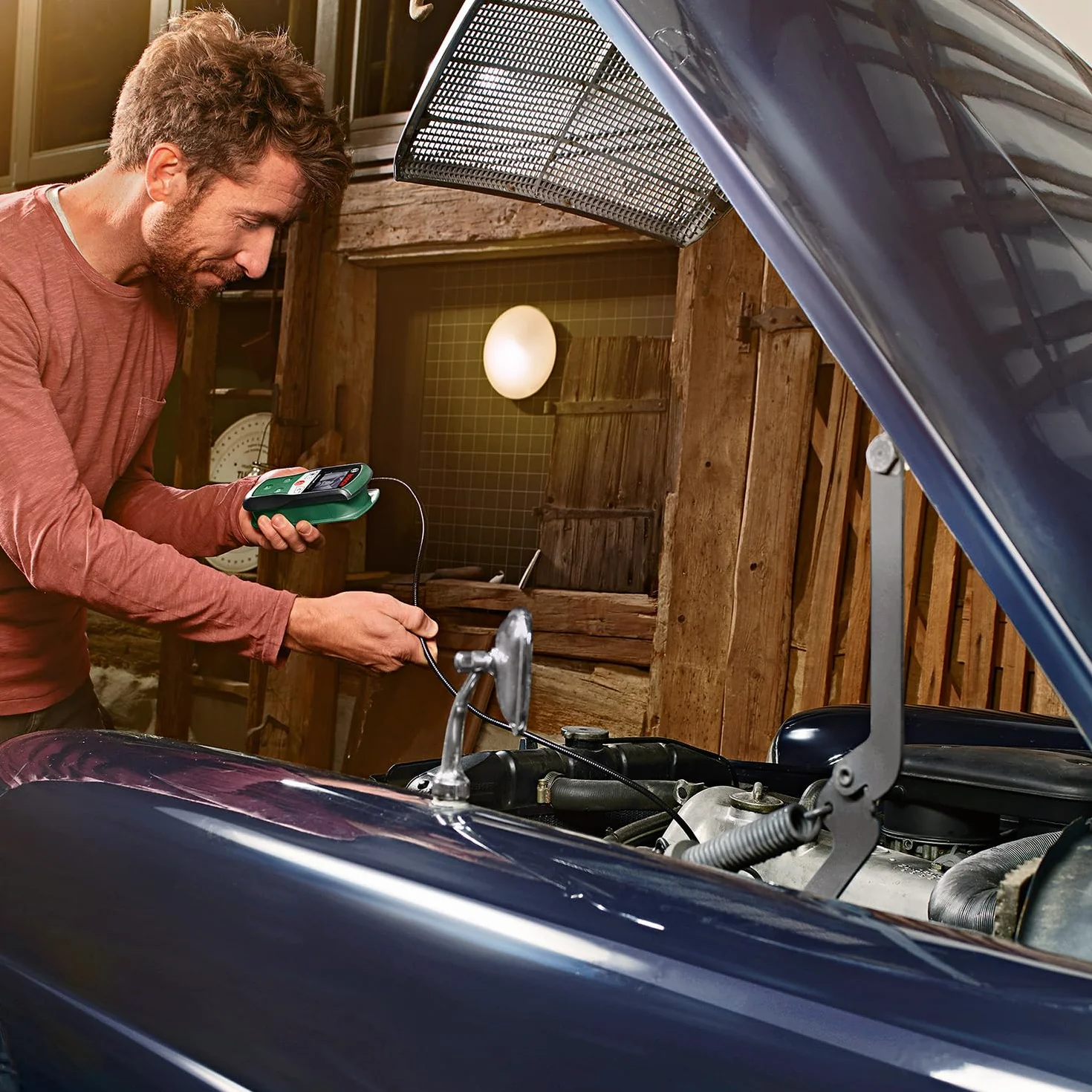 Bosch Home And Garden Kamera Inspekcyjna Universalinspect (Kamera Endoskopowa Ø 8 mm Zapewnia Kolorowy Obraz, Elastyczny Przewód o Długości 0.95m, Zintegrowana Funkcja Pamięci)