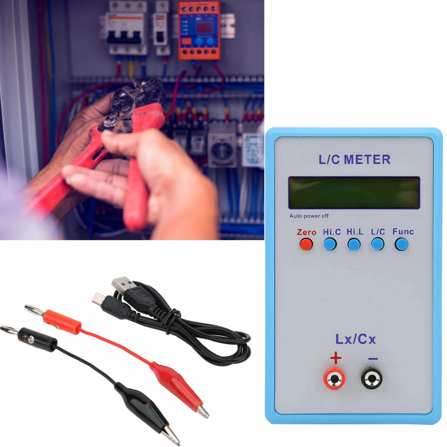 Tester LCR, LC Resonance ekran LCD L/C, ręczny wielofunkcyjny multimetr indukcyjny, LC-200A do badań naukowych technicznych