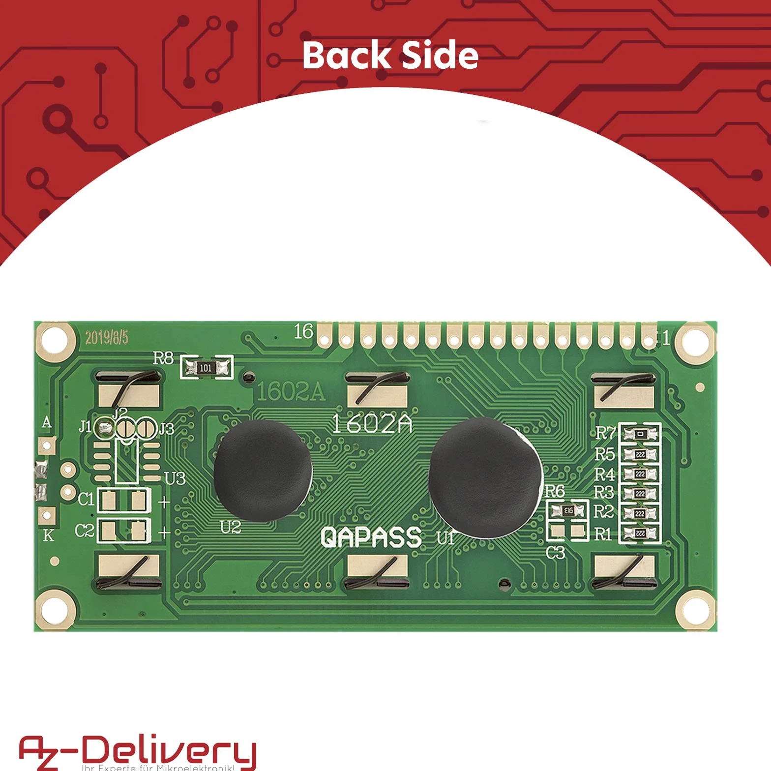 AZDelivery 5 x HD44780 1602 LCD Module Display 2x16 znaków z zielonym tle i czarne kompatybilny z Arduino i Raspberry Pi znaki tym e-Book!