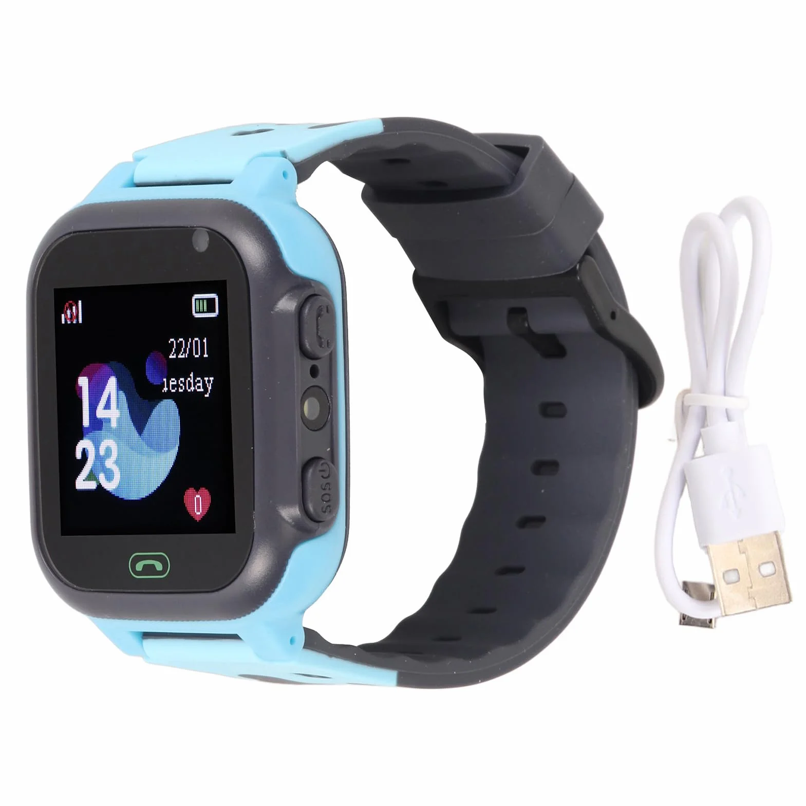 1,44-calowy Smartwatch dla Dzieci, 2-kierunkowe Połączenia Głosowe Inteligentny Zegarek dla Dzieci z Pozycjonowaniem LBS w Czasie Rzeczywistym, Ekran Dotykowy, IP65, Tryb Klasowy