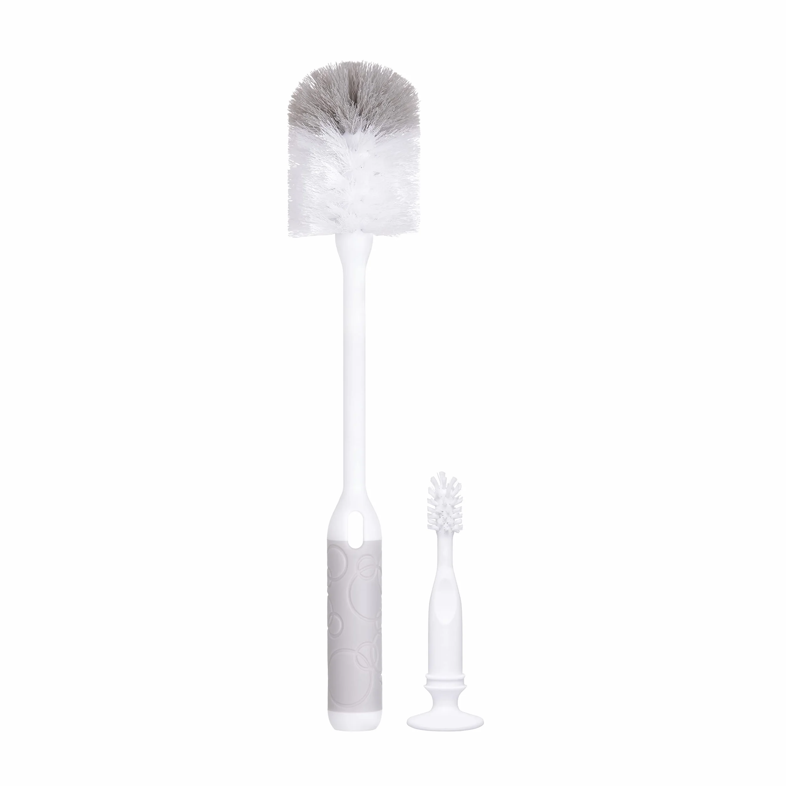 Ubbi Baby Bottle Brush Set Brush Bottle Brush and Sutki, Baby Cleaning Essentials, szary