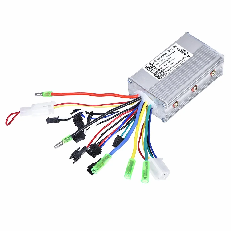 24 V 13 A 250 W bezszczotkowy sterownik silnika ze stopu aluminium, regulator prędkości silnika do roweru elektrycznego, hulajnogi elektrycznej