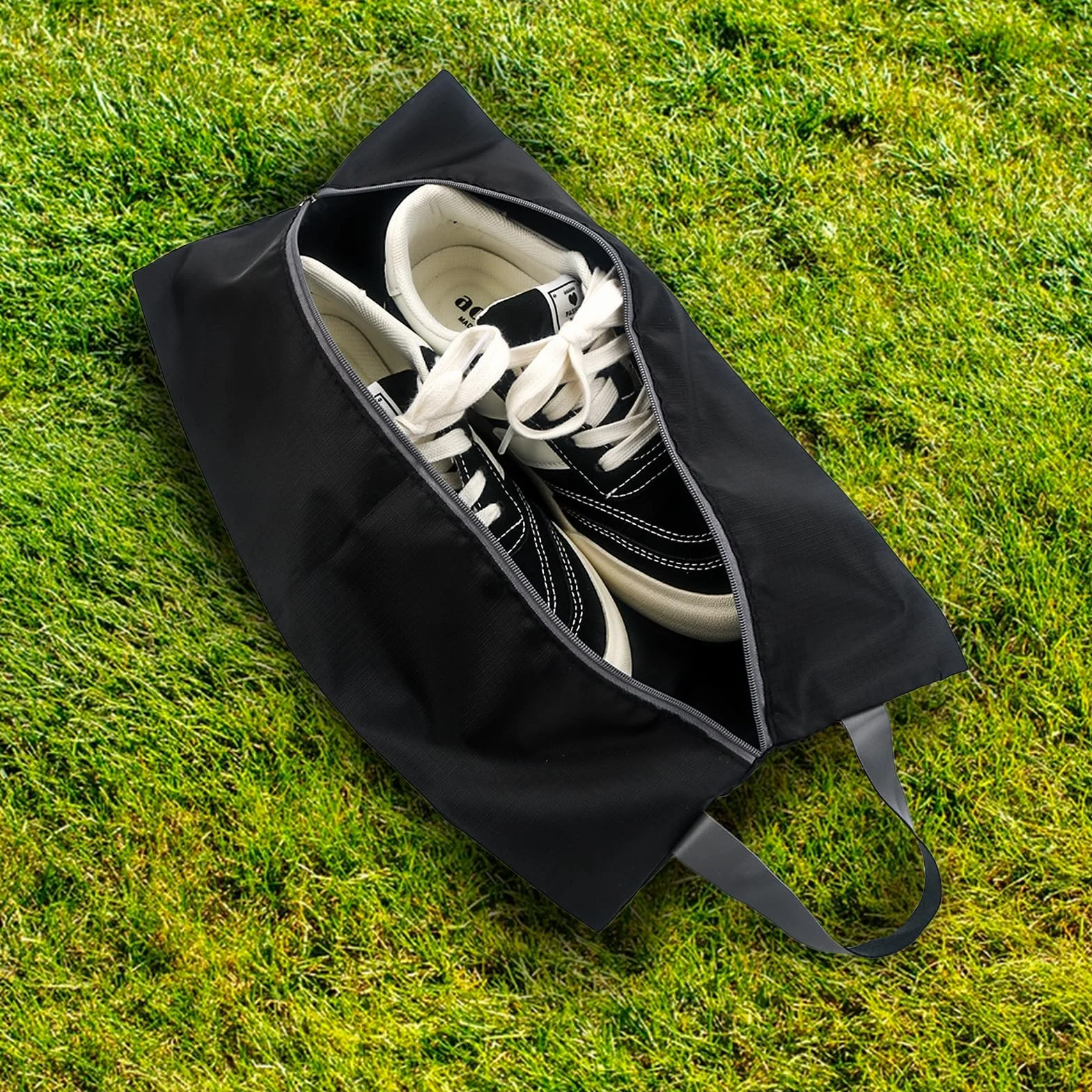 6 sztuk worków na buty, wodoodporne, pyłoszczelne, podróżne, torba do przechowywania butów z zamkiem błyskawicznym, worek na buty, buty sportowe, obcasy, Crocs (czarne), czarny, Stylowy