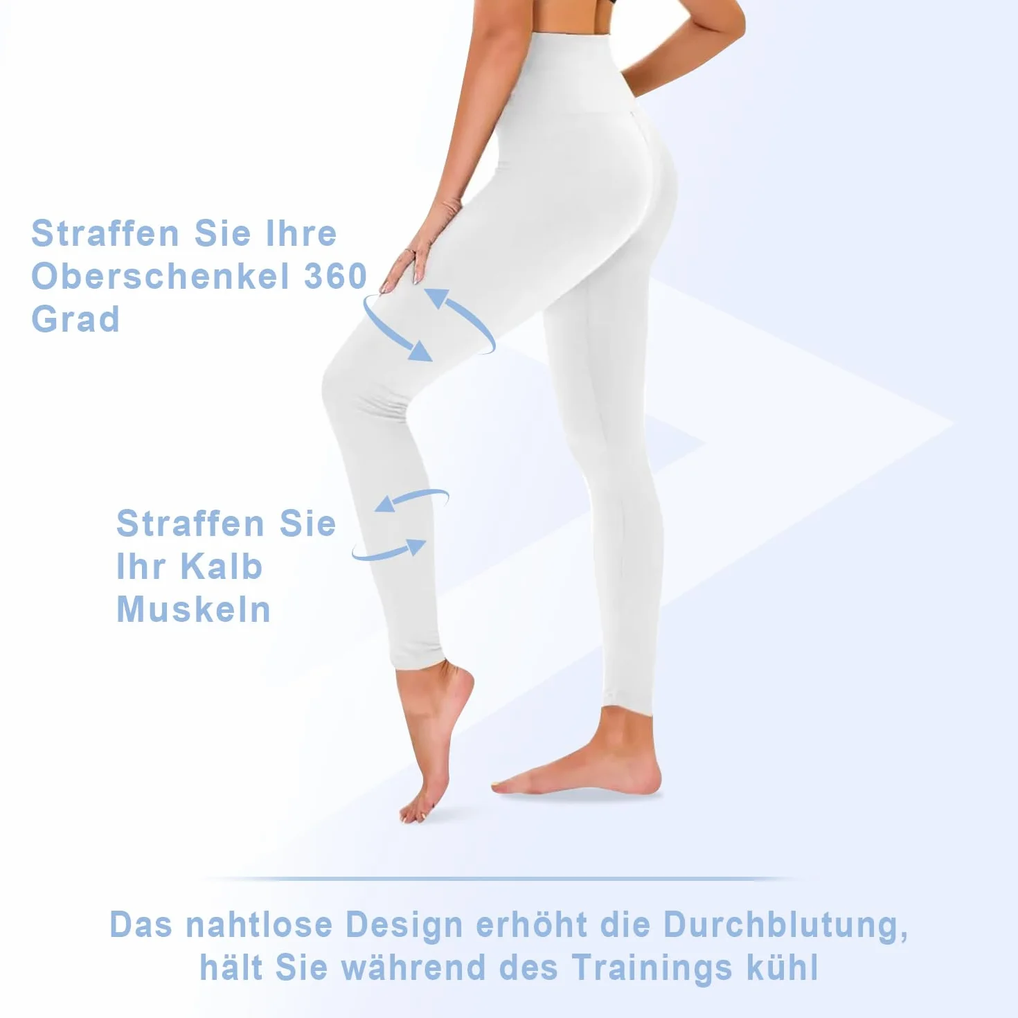 Voarge Legginsy damskie z wysokim stanem, sportowe, oddychające spodnie do jogi, spodnie sportowe do jogi