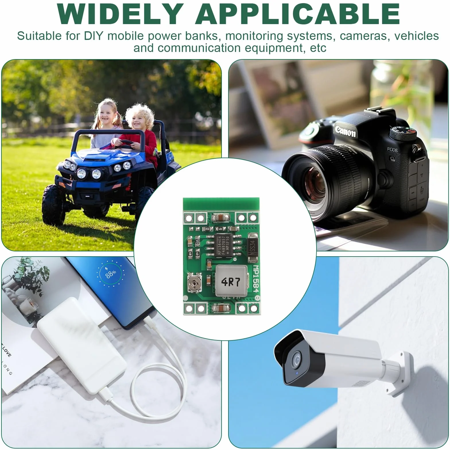 6 sztuk MP1584EN DC-DC Step Down Converter, Buck Converter, DC-DC, regulator napięcia - moduł 3 A 4,5-28 V na 0,8-20 V do Arduino, LED, aparatu, samochodu, DIY