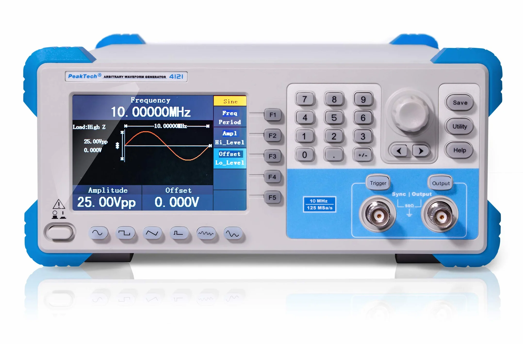PeakTech P 4121-1-Kanałowy generator sygnałów arbitralnych ~ 1 µHz - 10 MHz ~ z wyświetlaczem TFT