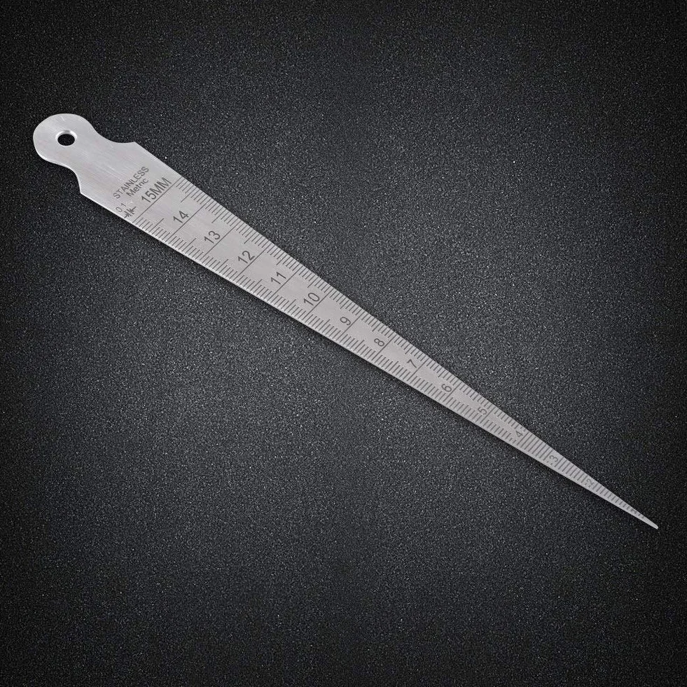 Akozon Feeler Taper Linijka 1-15mm Stożek ze stali nierdzewnej Skala otwarcia Otwór klinowy Otwór pomiarowy Metryczny/Imperialny