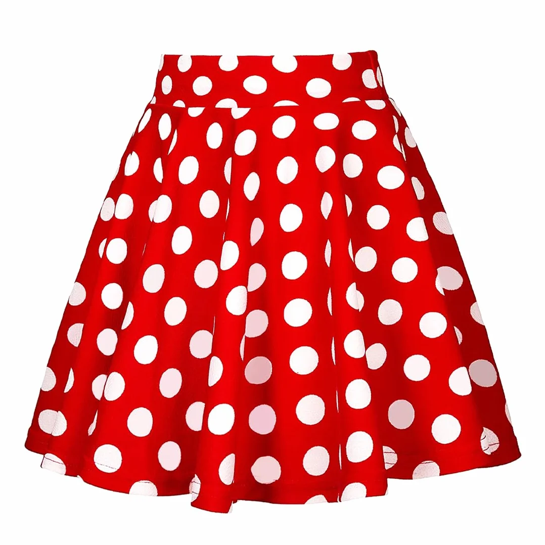 Sprinlot Damska spódnica w stylu vintage plisowana w kropki swing rock imprezowa C3