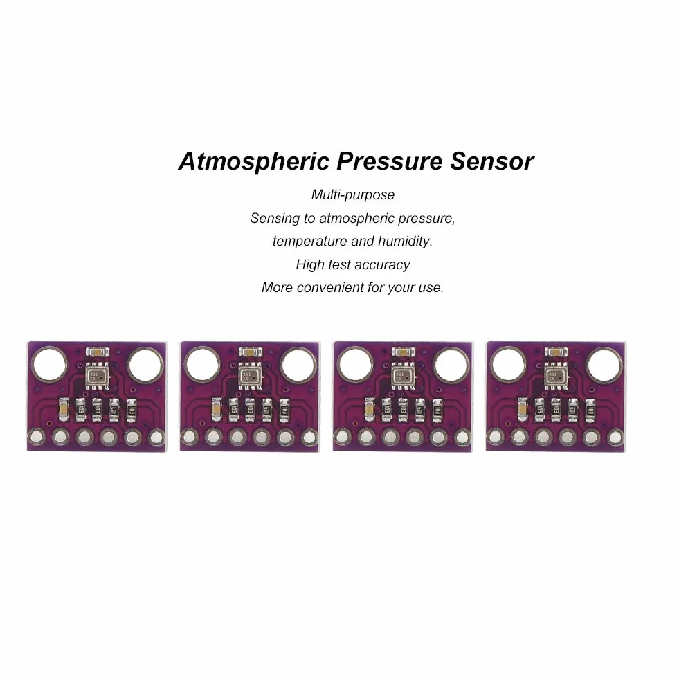 4 sztuk moduł czujnika ciśnienia atmosferycznego temperatura i wilgotność, cyfrowy czujnik wysokości ciśnienia barometrycznego GY-BMP280-3.3 karton syntetyczny