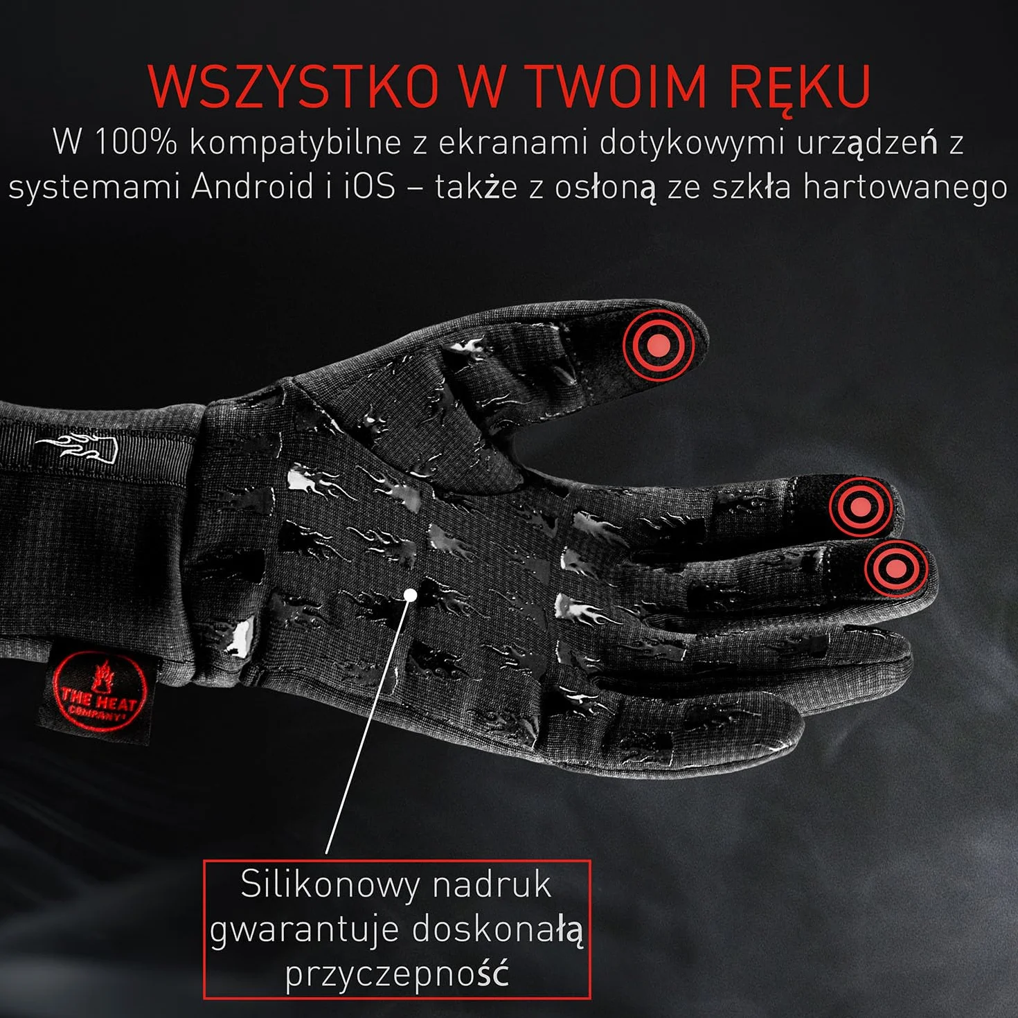 THE HEAT COMPANY – WIND PRO LINER - rękawiczki wiatroszczelne - jakość premium - wodoodporne - rękawiczki do ekranów dotykowych męskie i damskie - rękawiczki zimowe: rękawiczki rowerowe i do biegania