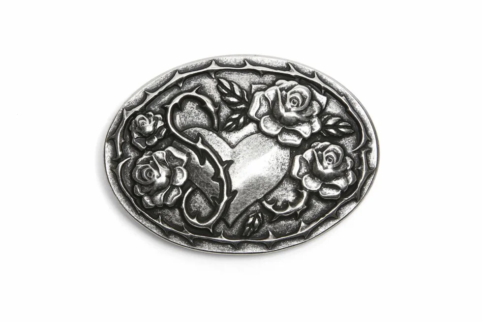 Klamra do pasków 40 mm, model Octans, Srebrny, 8.5x6cm