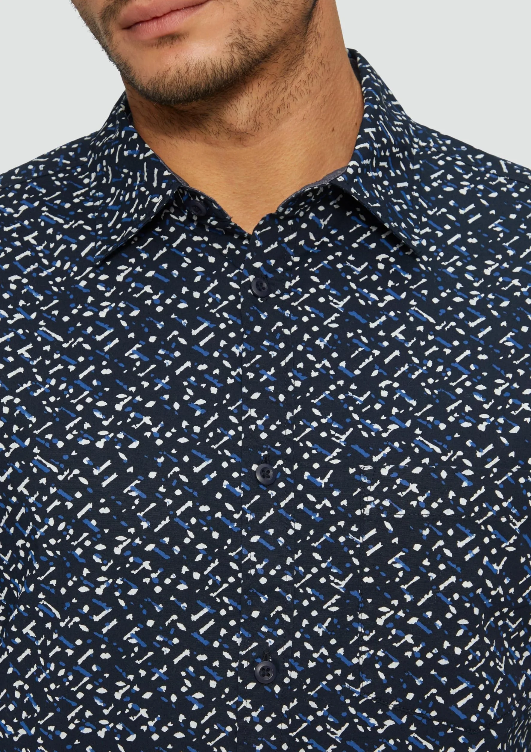 s.Oliver Slim Fit Wzorzysta koszula z popeliny 3XL