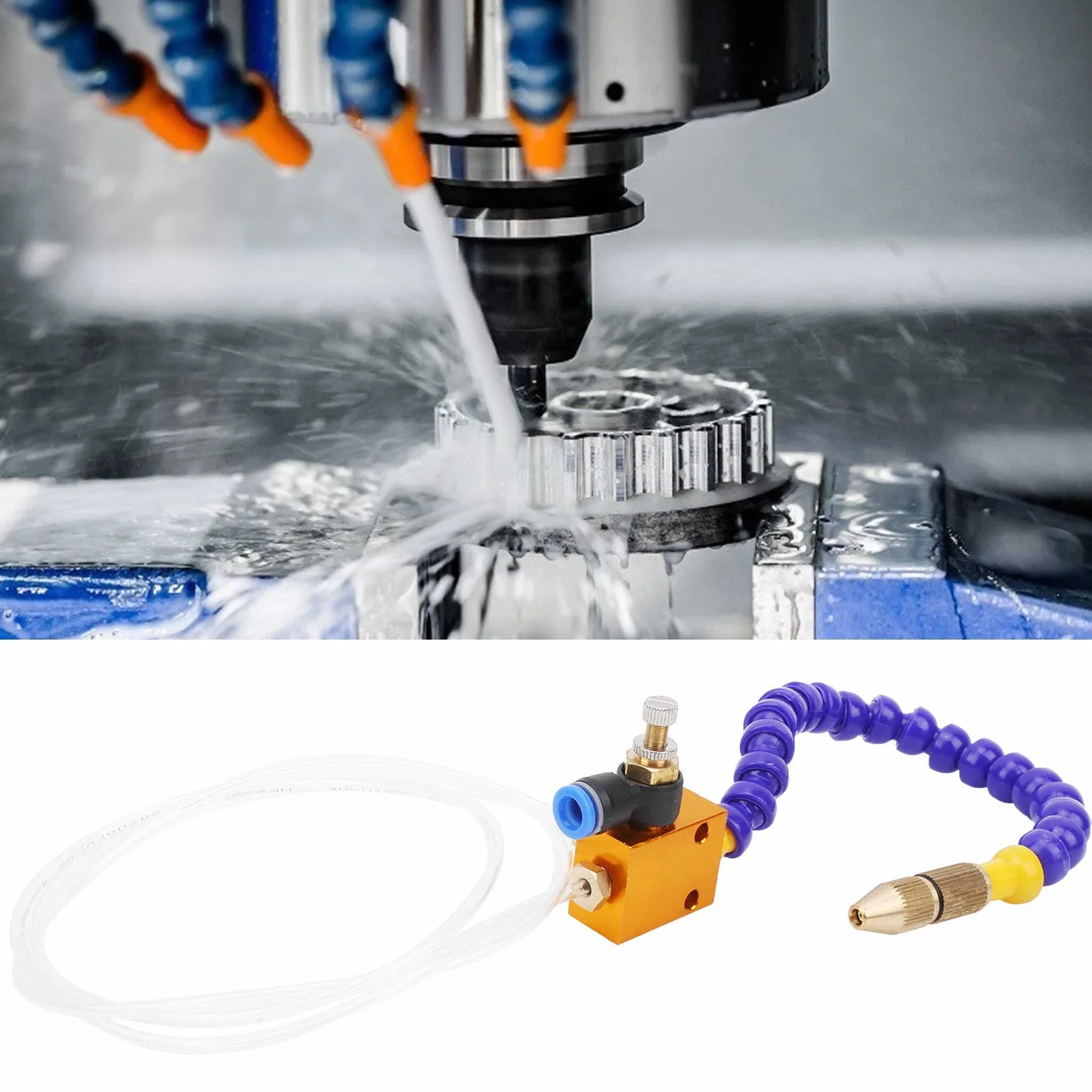 2 szt. System smarowania chłodziwa chłodziwa do smarowania tokarki cnc 8mm z przewodem powietrznym