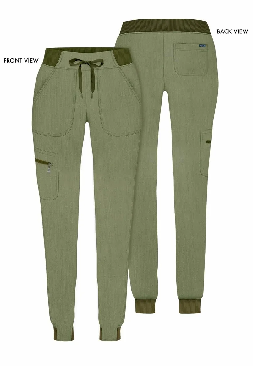 Adar Uniforms Damskie P7104holvxs medyczne spodnie szorujące, wrzosowy oliwkowy, XS UK