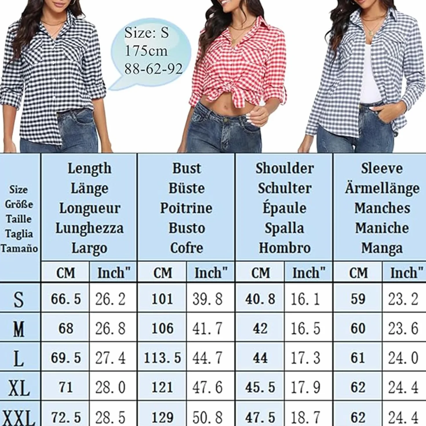 Bluzka w kratkę 100% Bawełna Kobiety Bucheron Western T Shirt Casual Classic Retro Scottish Flanela Bluzka Vintage Kamizelka