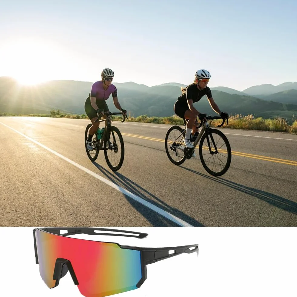 2 szt. spolaryzowane okulary rowerowe, sportowe okulary przeciwsłoneczne, męskie i damskie spolaryzowane okulary rowerowe, odpowiednie do jazdy na rowerze, biegania, wspinaczki górskiej