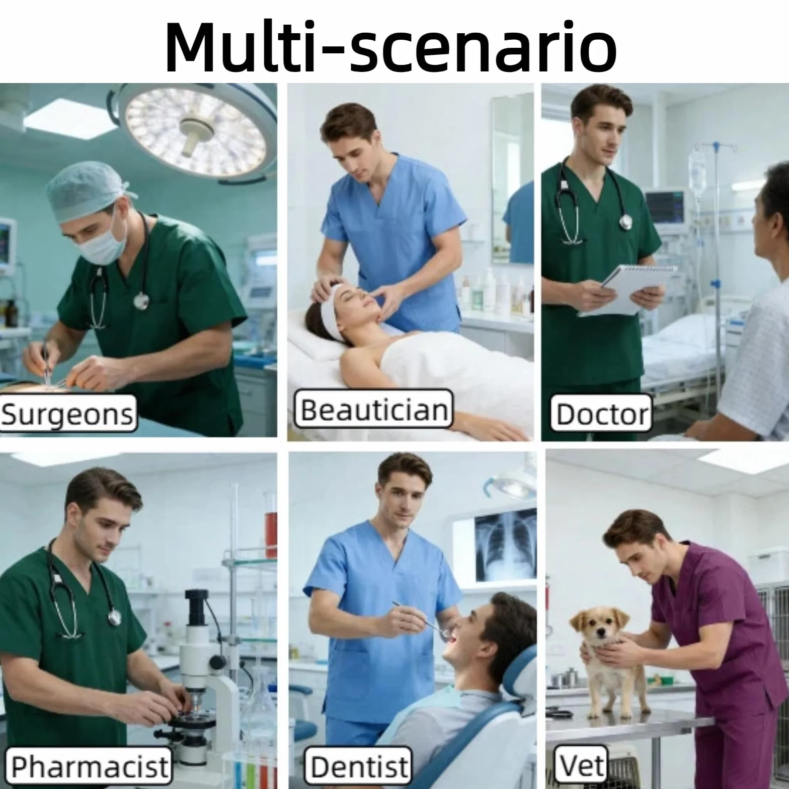 Chesoon Medical Scrubs męski letni krótki rękaw zestaw dla dentystów