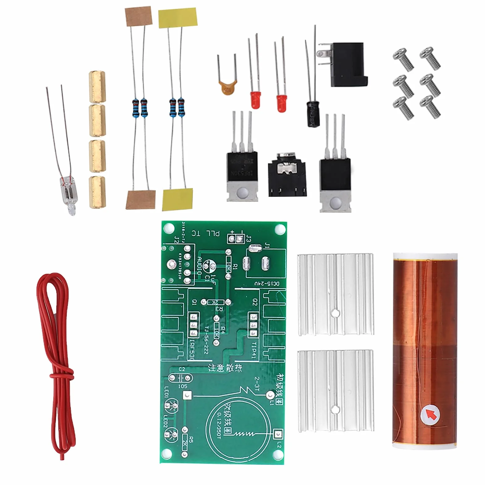 Moduł cewki tesli niezmontowany 15W DC 15-24V 2A Mini DIY głośnik plazmowy zestaw elektroniczny moduł cewki tesli projekt lutowania