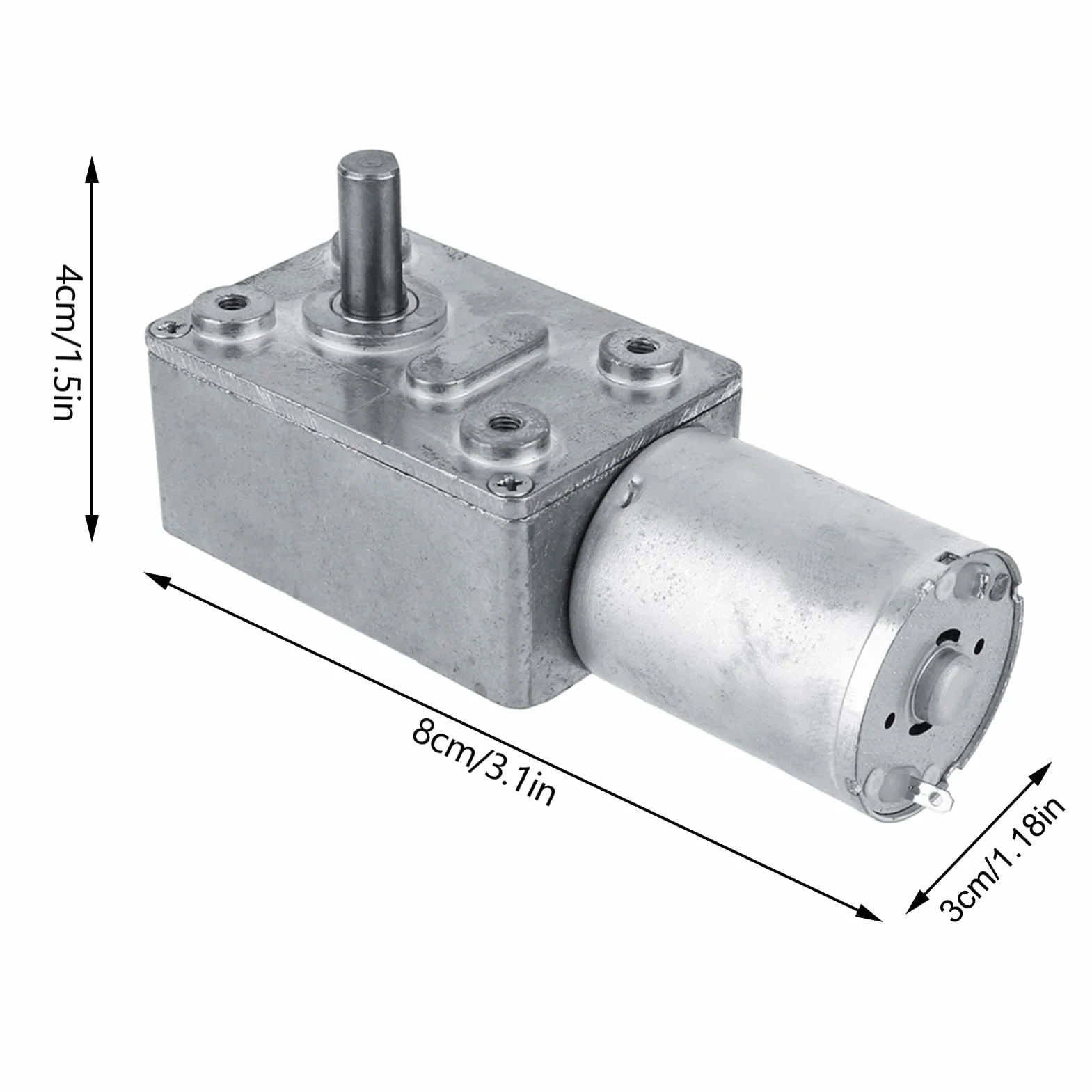 Silnik przekładniowy DC 12 V o wysokim momencie obrotowym Turbo elektryczny mini silnik 2/3/10/30/100 obr./min (3 obr./min)