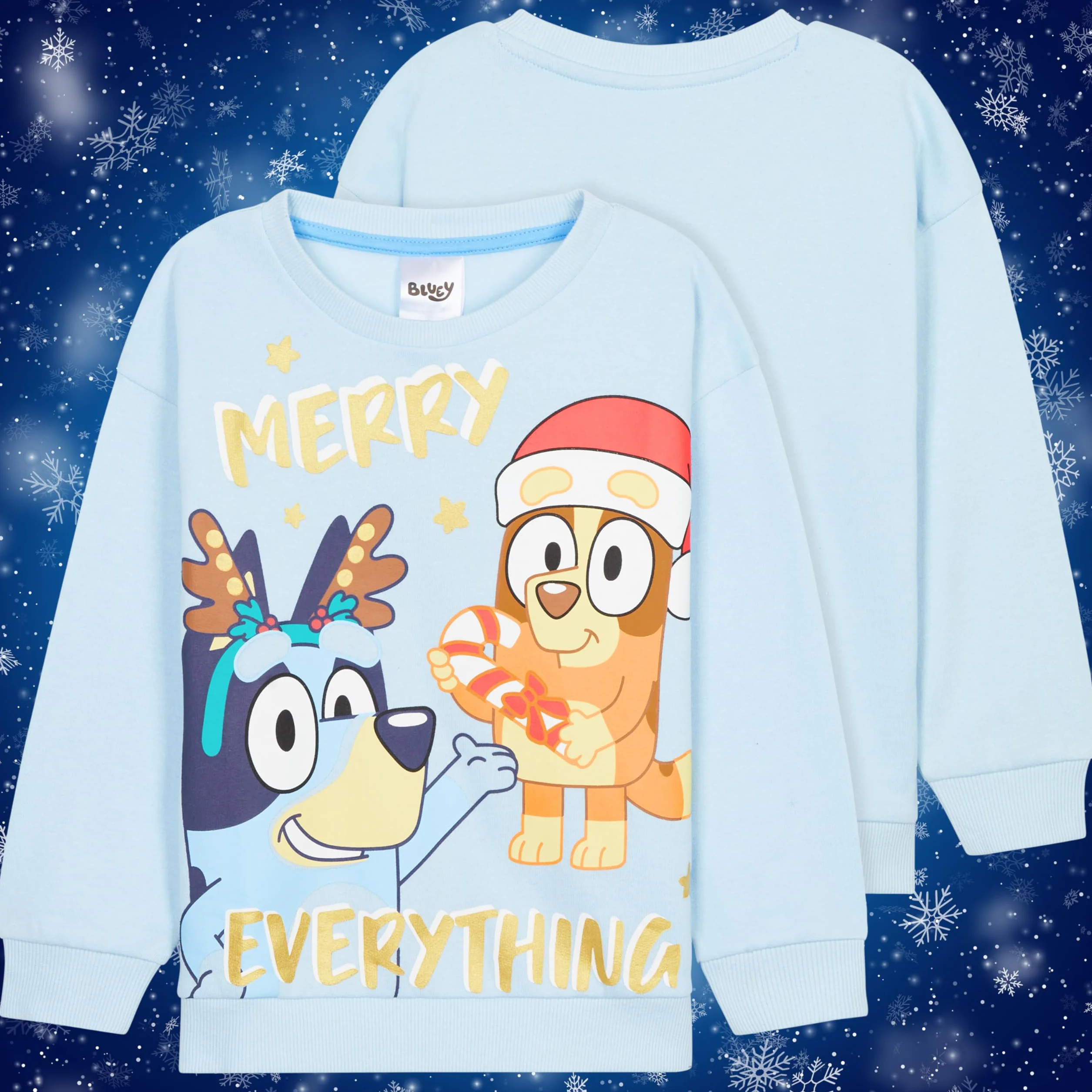 BlueY Dziewczęcy sweter bożonarodzeniowy, przytulny sweter dziecięcy z motywem – prezent dla dzieci