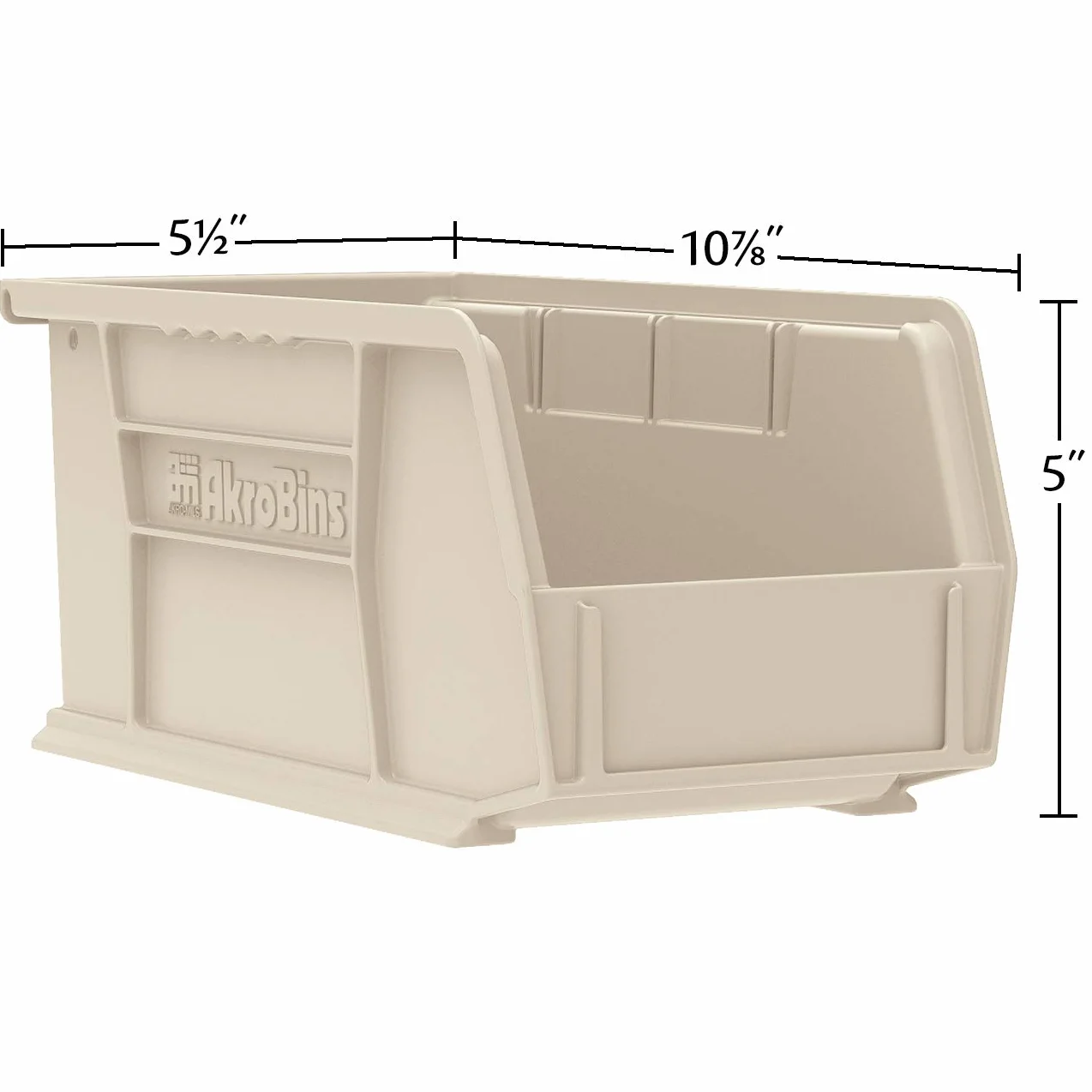 Akro-Mils 30230 AkroBins Plastic Storage Bins, Space-Saving Stackable Bins for Garage, Pantry, Craft Organization, 11-" x 5-" x 5-", Red, 12-Pack