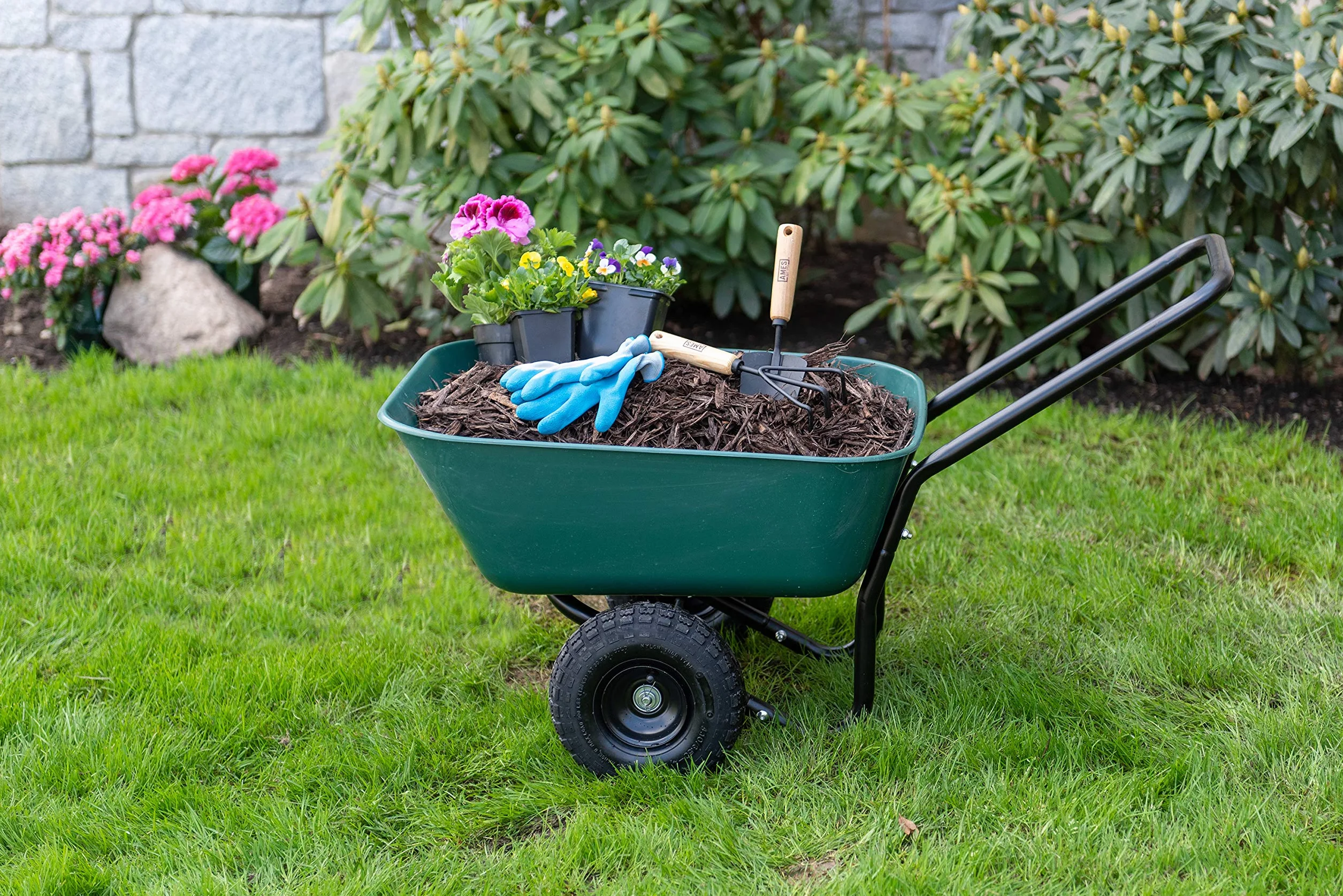 GARDEN STAR Taczka/wózek ogrodowy, poliuretan, może się różnić, 3 stopy sześcienne