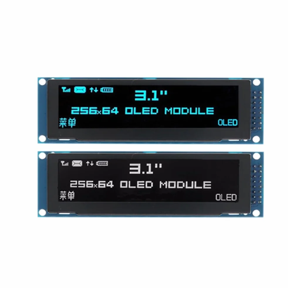 Wyświetlacz OLED 3,12 256x64 SSD1322 Sterownik Moduł Graficzny LCD Lutowanie Równoległe/SPI dla /C51 Biały