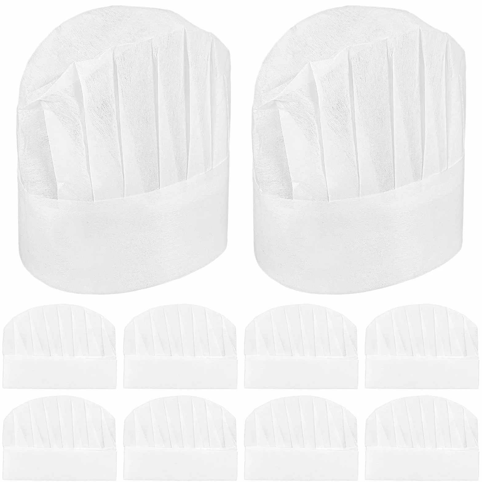 oruola 10 sztuk czapek kucharskich dla dzieci, regulowana, jednorazowa czapka kucharska dla dzieci i kobiet, 25 x 18 cm, z włókniny, do kuchni, prac domowych, restauracji, cateringu, na imprezę