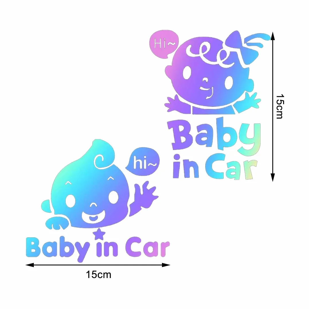 3 szt. Naklejki dla dzieci w samochodzie Baby on Board Sign, naklejki dla dzieci na pokładzie dla dzieci, na pokładzie na zewnątrz trwałe i wodoodporne winylowe tuningowe naklejki samochodowe