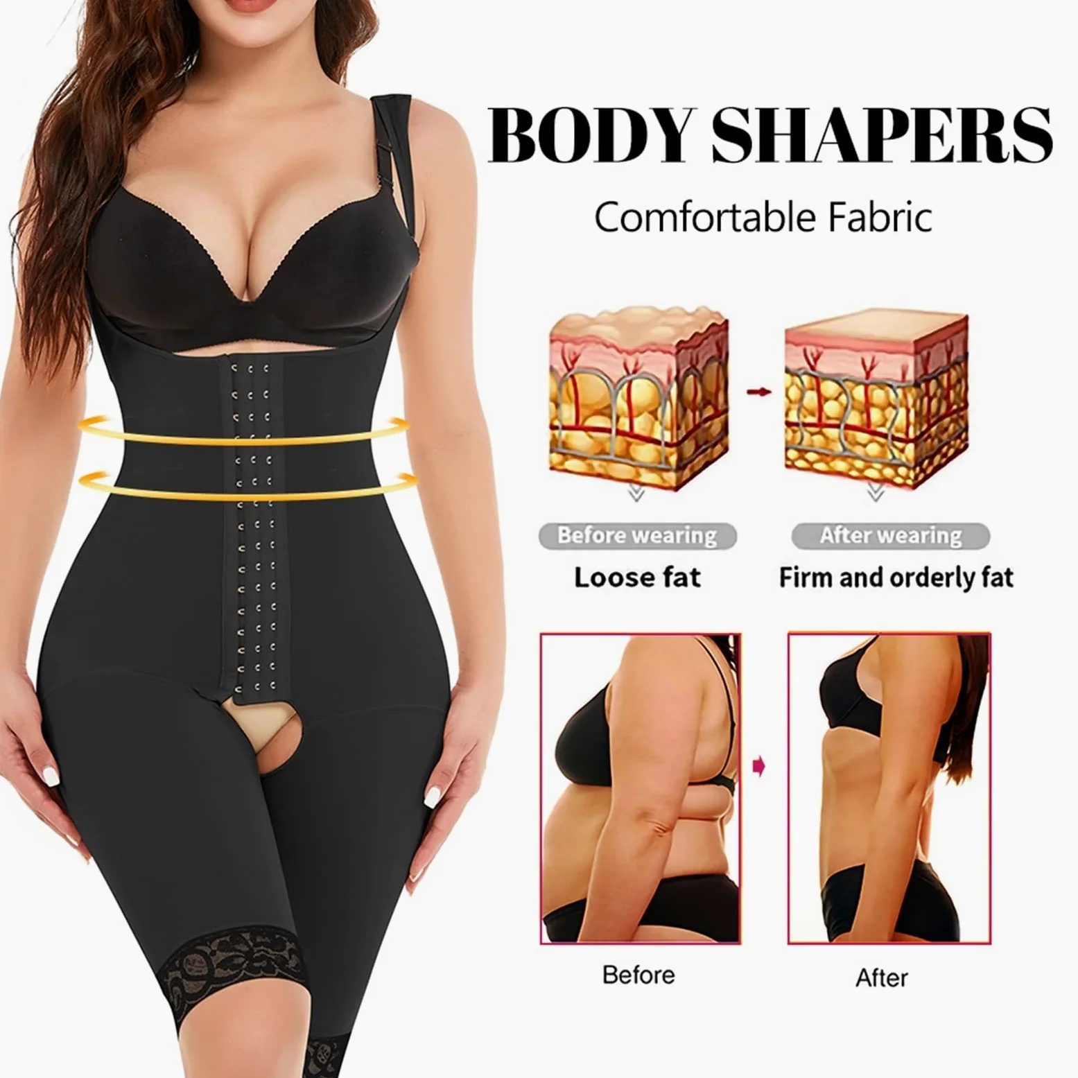 MOCHAMIK Body wyszczuplają dla kobiet Body wyszczuplają brzuch Plus Size dla kobiet