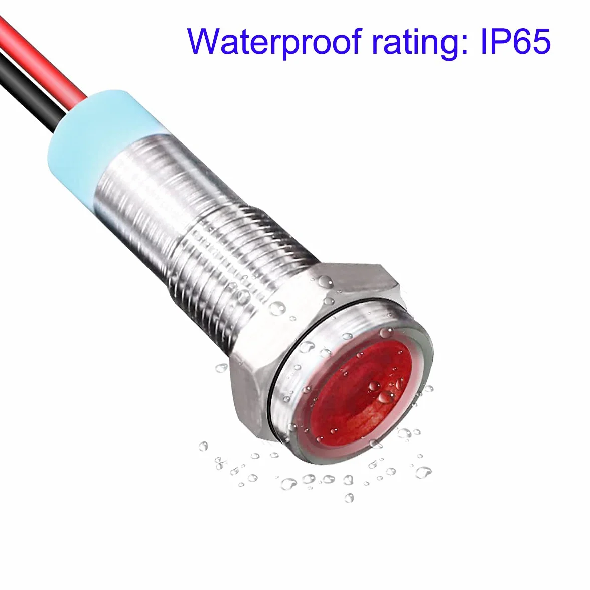 GUUZI 6 Sztuk 220V-230V AC 6mm Panel LED Pilot Dash Lampka Ostrzegawcza Lampka Kontrolna Pilot Dash żarówki Kierunkowe (Czerwony/żółty/Zielony)