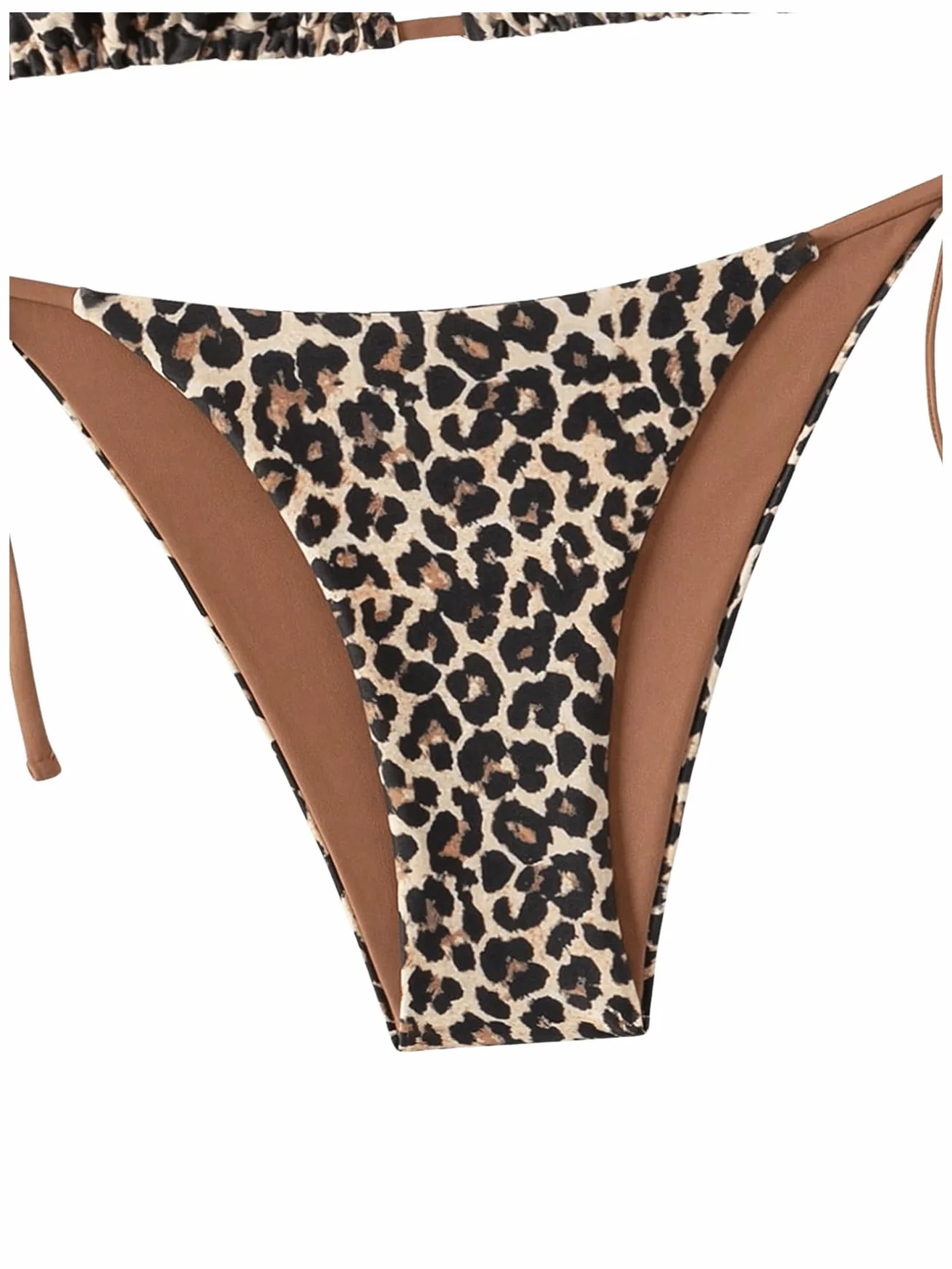 GORGLITTER Zestaw bikini damskie, seksowne stringi trójkątne bikini leo, wiązane na szyi, bikini, lato, plaża, bikini, dwuczęściowy strój kąpielowy, moda kąpielowa