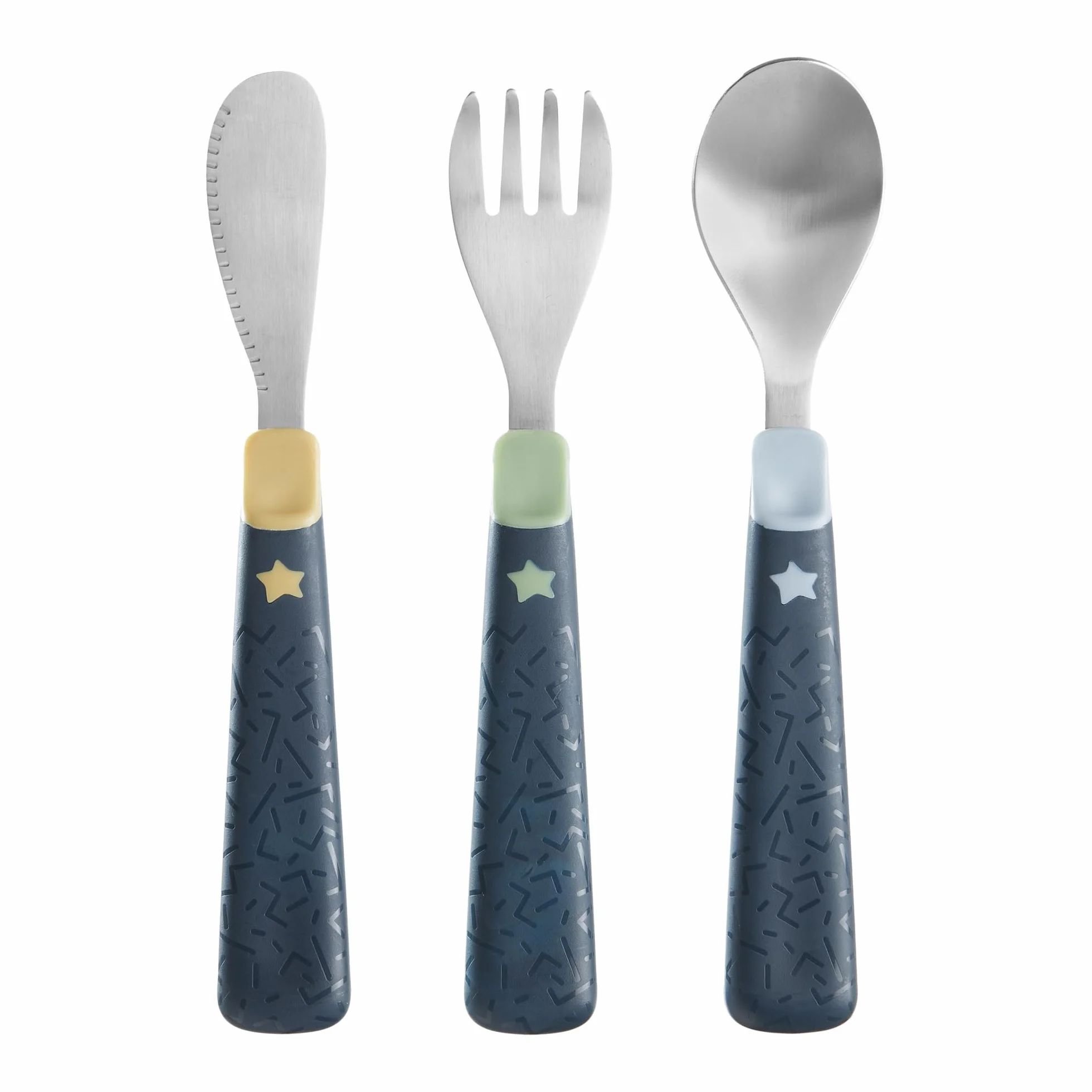 Tommee Tippee Big Kids Stainless Steel First Cutlery Set, Rounded Edges, Chunky Handles, 12m+