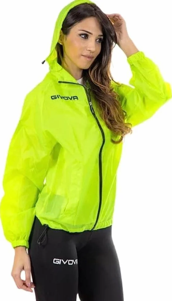 Givova Męska kurtka Rain Basico, żółta fluo, S EU