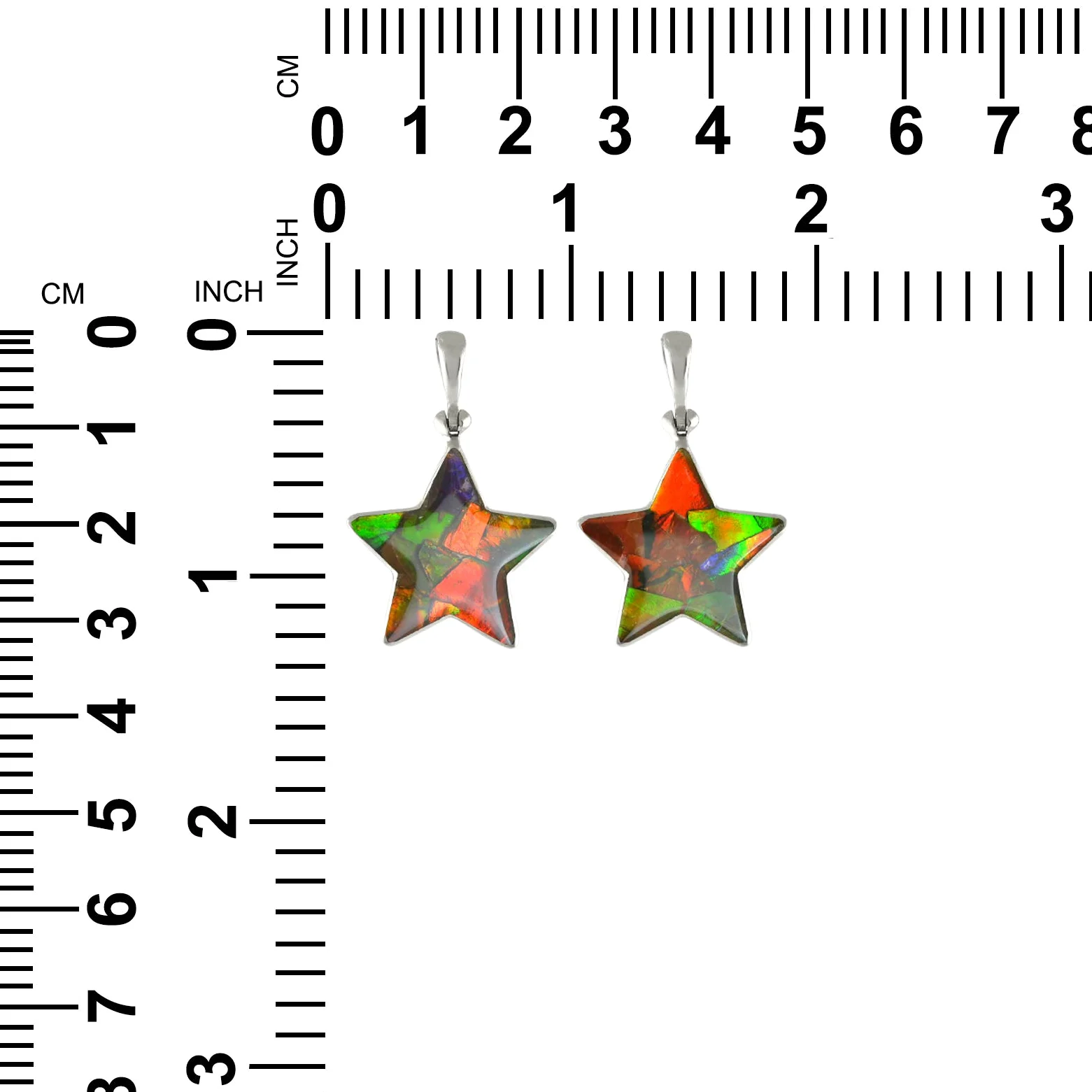 Starborn Ammolit Gwiazda Wisiorek ze Srebrą Sterling