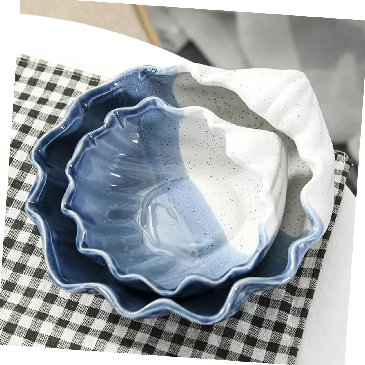 3 szt. Taca na biżuterię Ozdobna muszla Miska do serwowania Ceramiczny uchwyt na przybory kuchenne Dekoracje na stół Organizer na kosmetyki Talerze na przystawki Kobiecy pojemnik na biżuterię Miska de