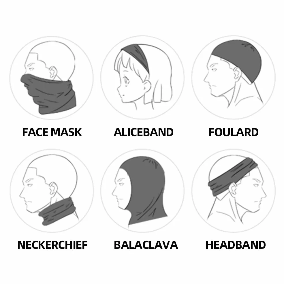 ROCKBROS Balaclavas Chusta na Szyję, Bardzo Elastyczna, Oddychająca, Wielofunkcyjna Chusta UPF 50+, Chłodna Jazda na Rowerze, Kominiarka, dla Mężczyzn/Kobiet
